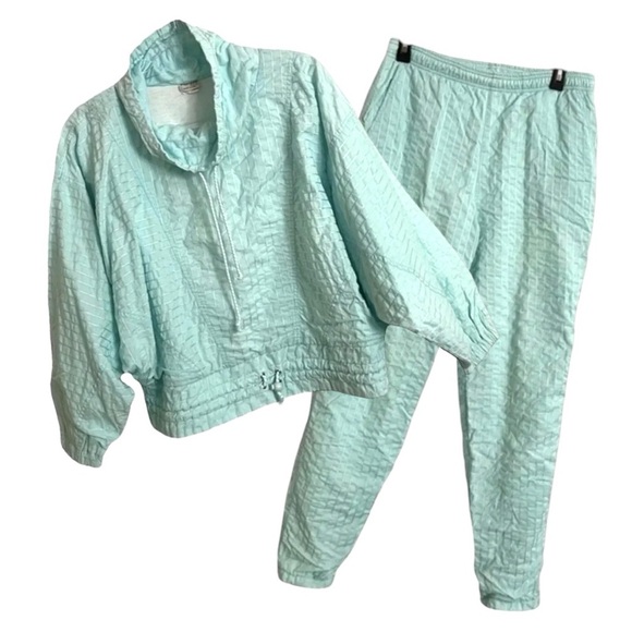 Ellesse Pants - 80’s Ellesse Made In Italy Tracksuit Mint Green 2-Piece Women’s Size 6